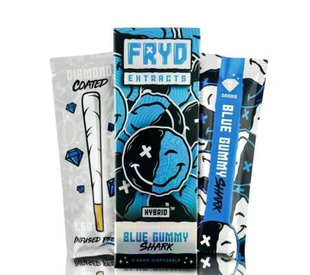blue gummy shark with prerolls